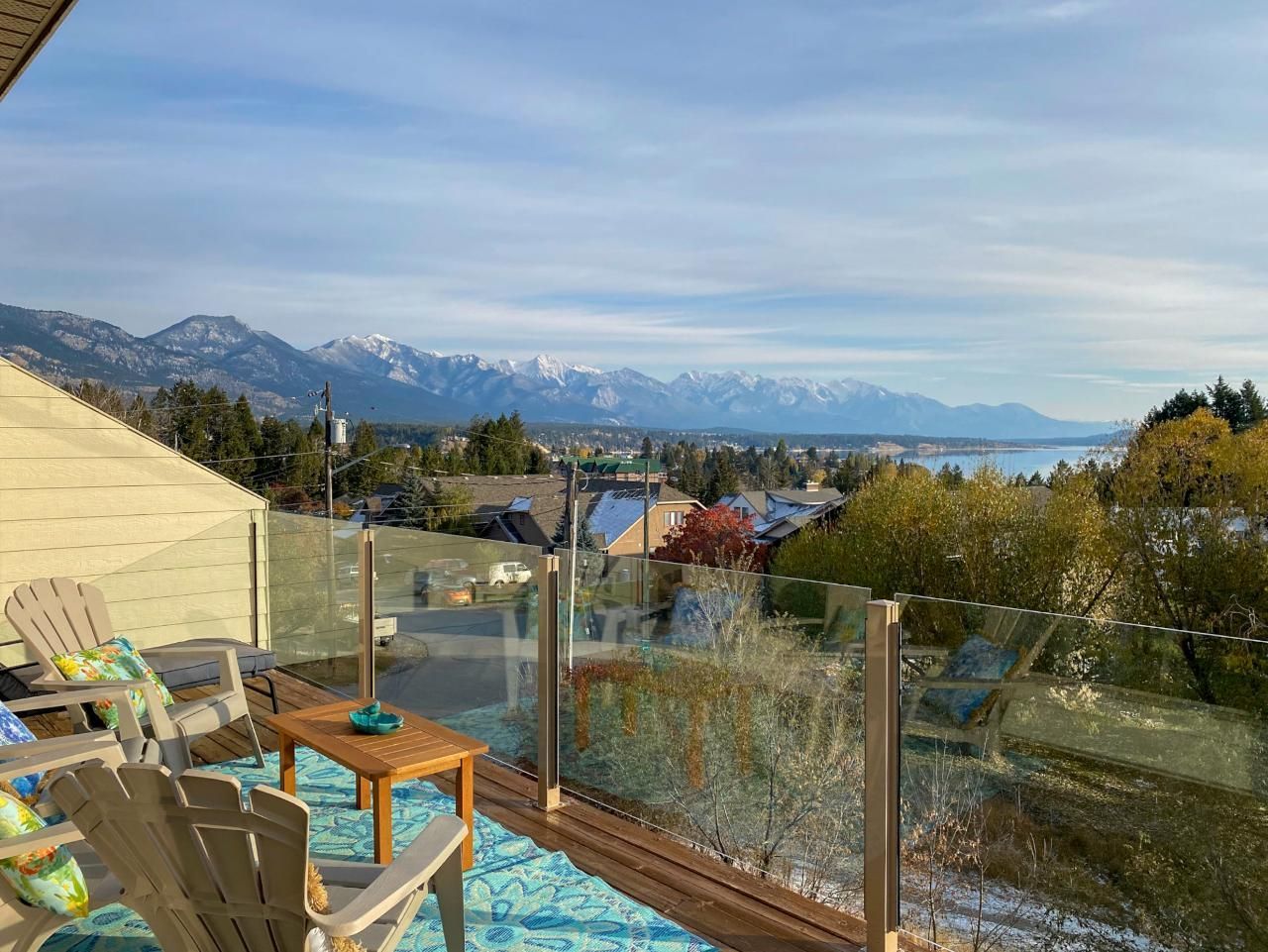 Private patio of Central Elegance, an Invermere BC Vacation Rental hosted by Aisling Baile Property Management.