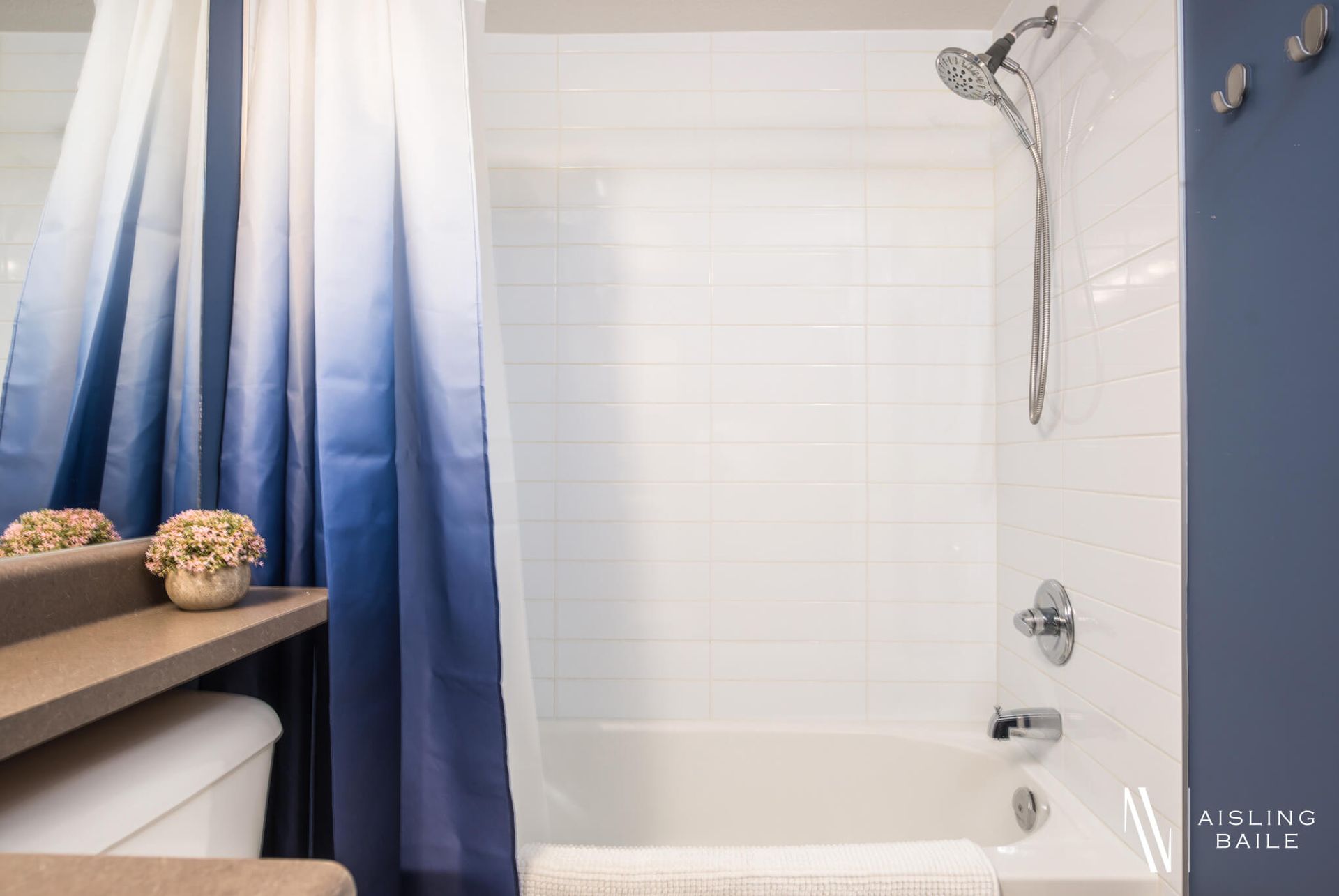 Private ensuite at the Trendy condo at Lake Windermere Pointe in Invermere, a BC Vacation Rental hosted by Aisling Baile Property Management.
