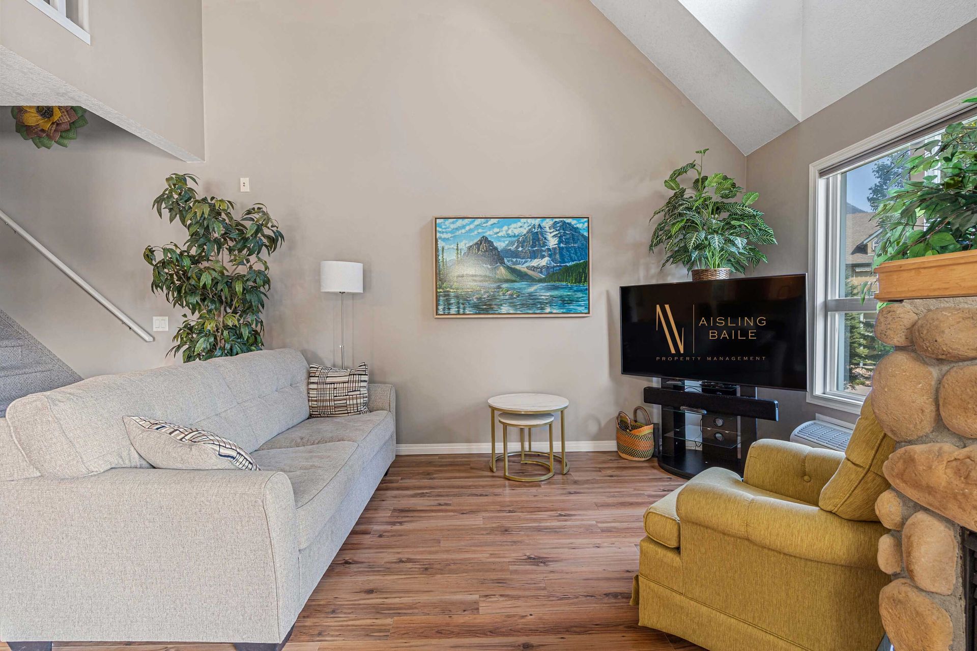 Living room of Forsters Peak, a Radium Hot Springs BC Vacation Rental hosted by Aisling Baile Property Management.