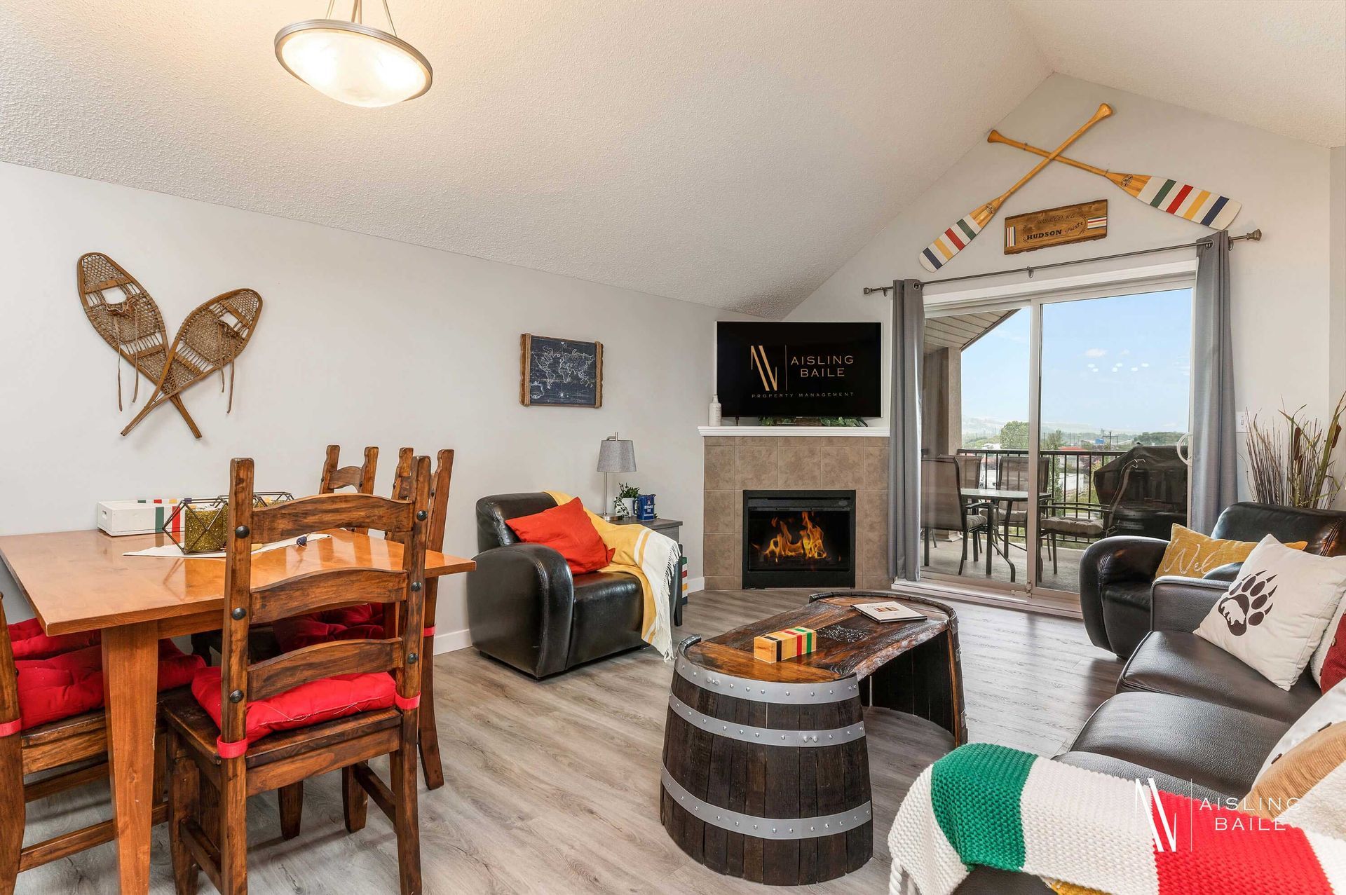 Living room of Hudson Pointe, an Invermere BC Vacation Rental hosted by Aisling Baile Property Management.