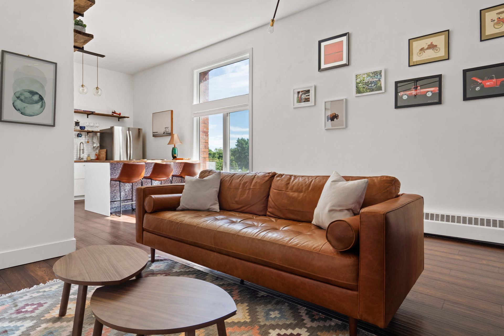 McGill Loft, a studio condo in Calgary's Eau Claire district, steps away from the Bow River.