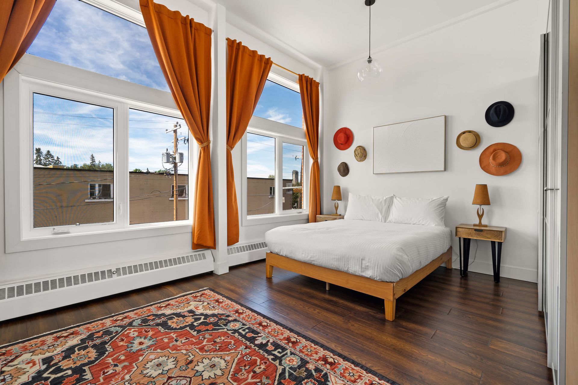 Studio bedroom of the McGill Loft, a Calgary short-term rental hosted by Aisling Baile Property Management.