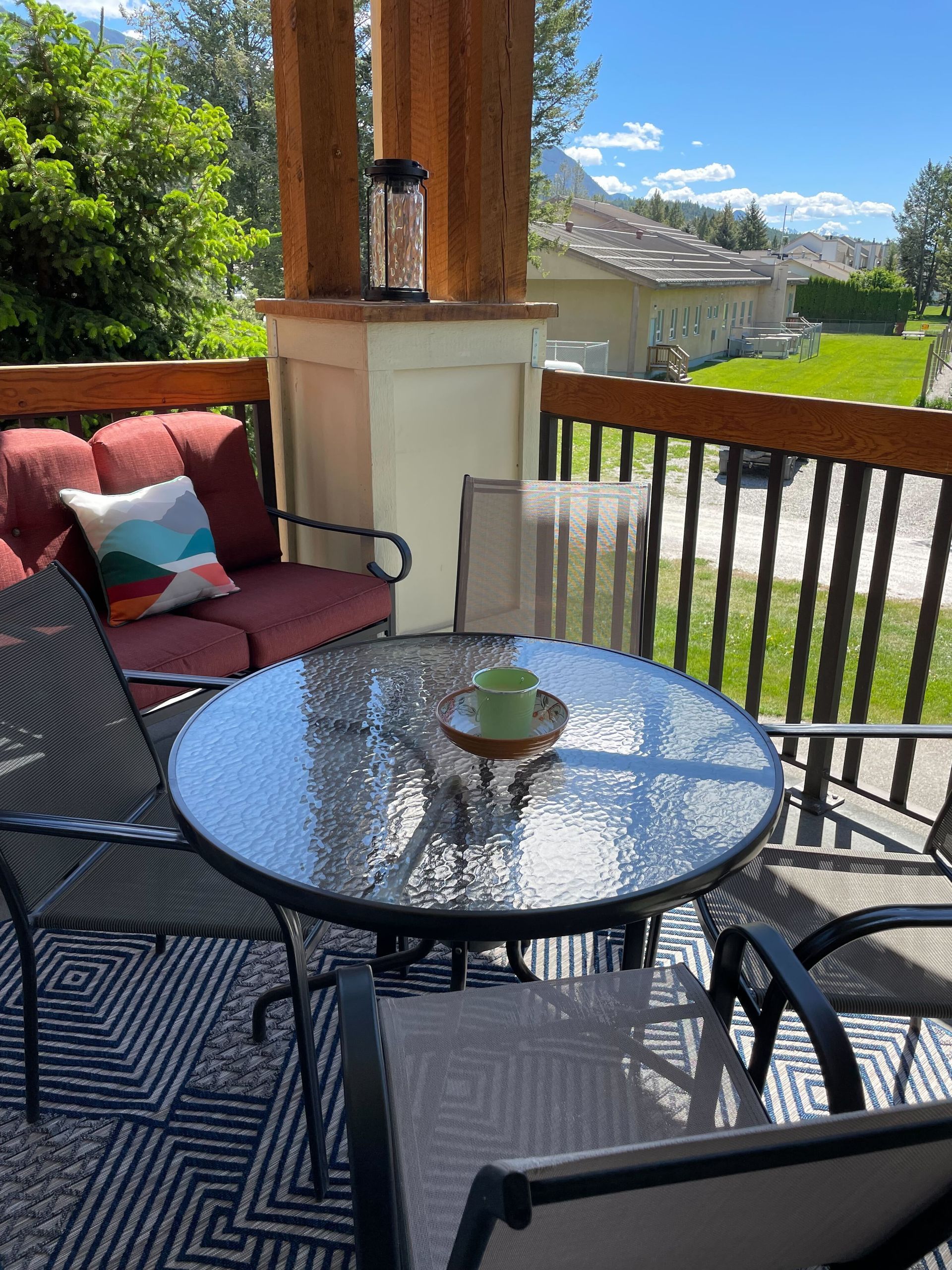 Private balcony with mountain views