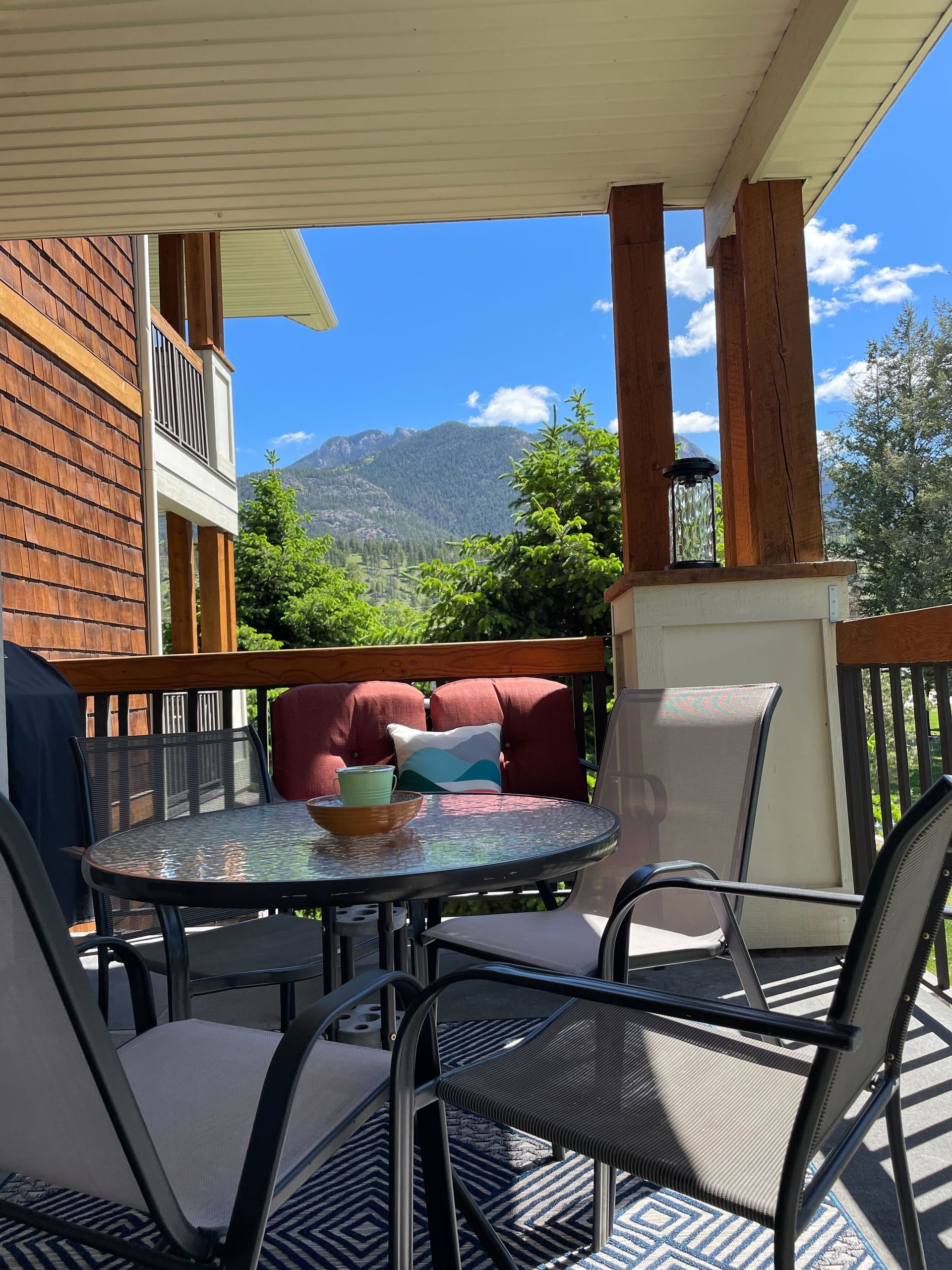 Private balcony with mountain views