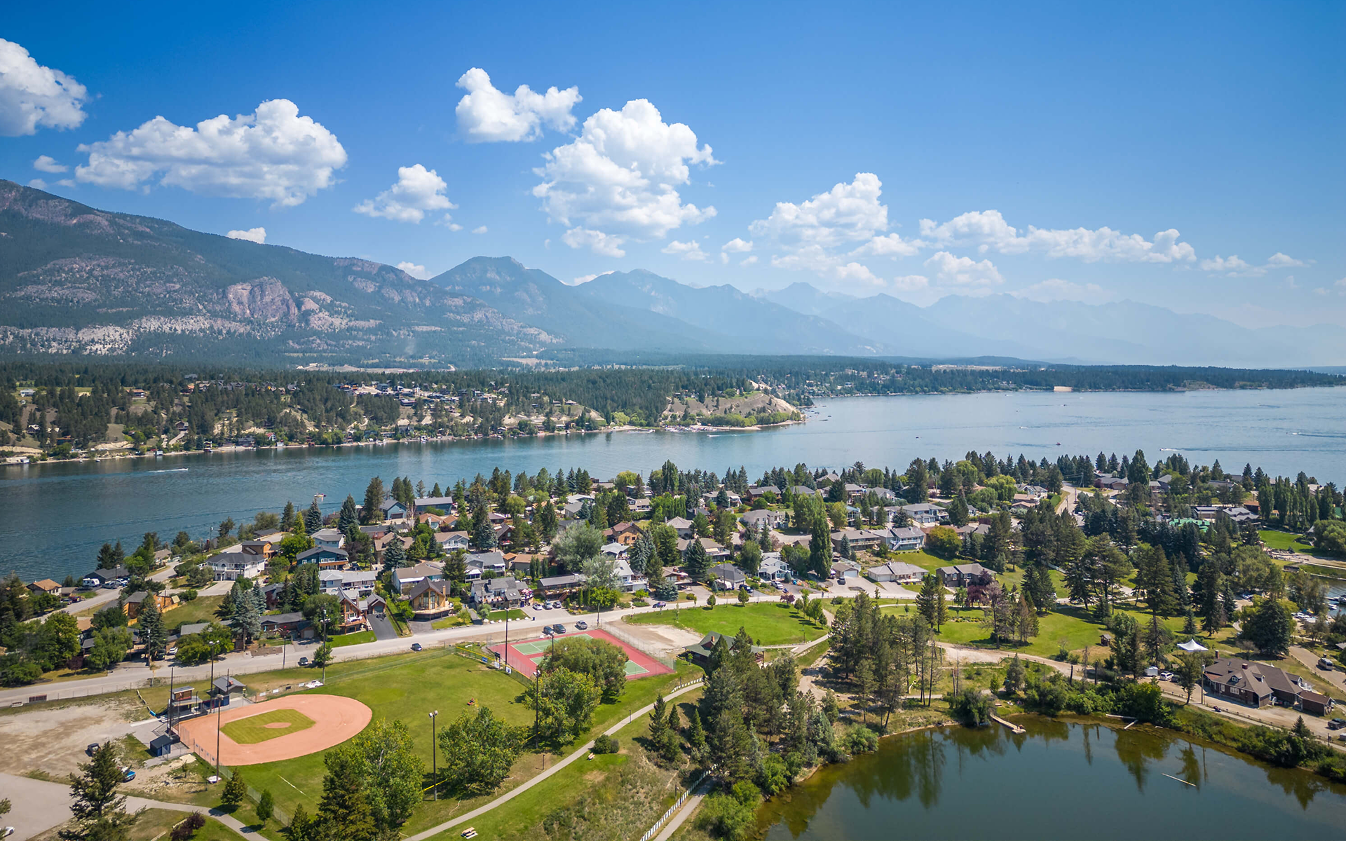 Downtown area of Invermere, BC.
