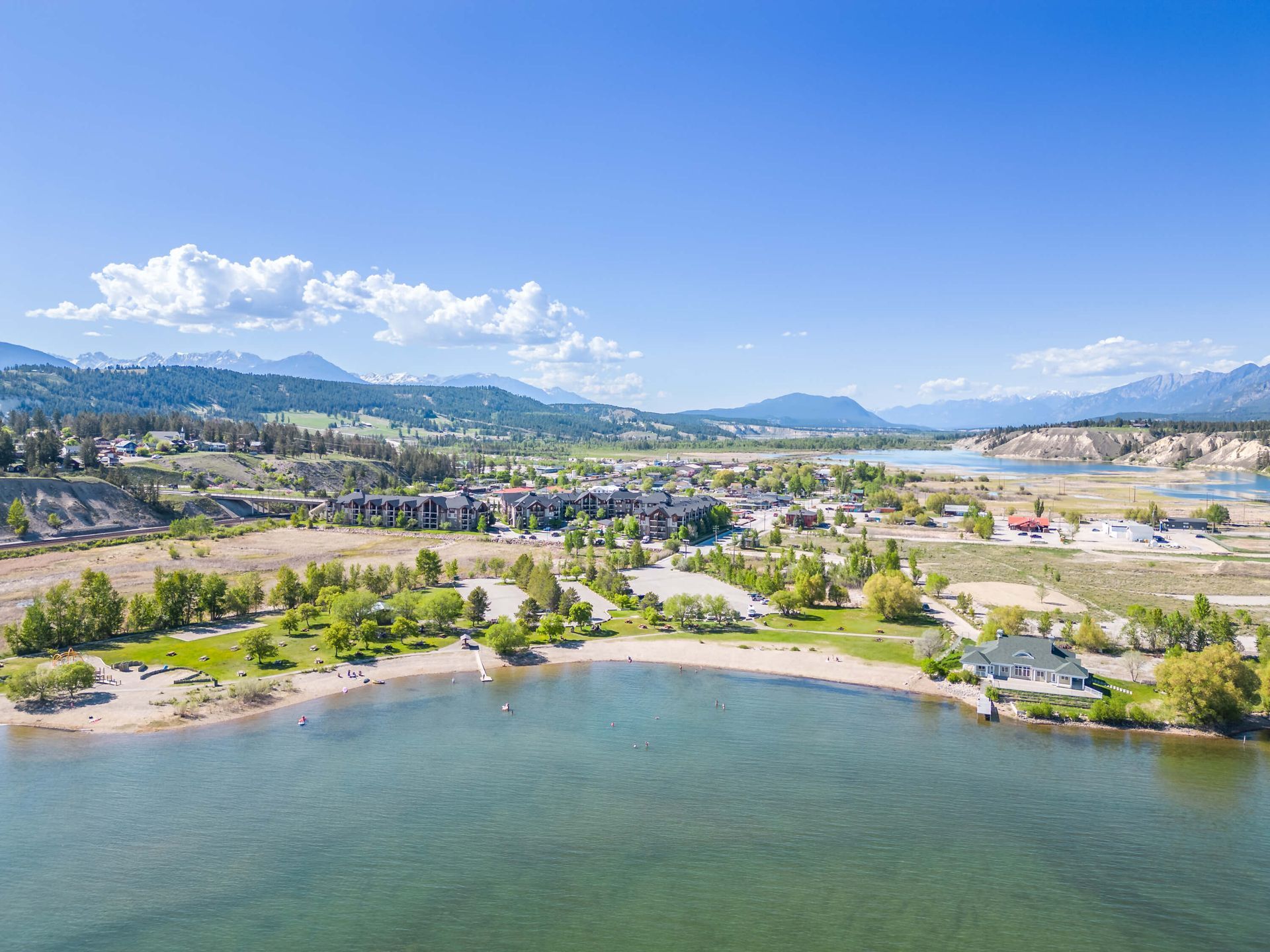 James Chabot Beach walkable distance from the Stylish condo of Lake Windermere Pointe in Invermere, a BC Vacation Rental hosted by Aisling Baile Property Management.
