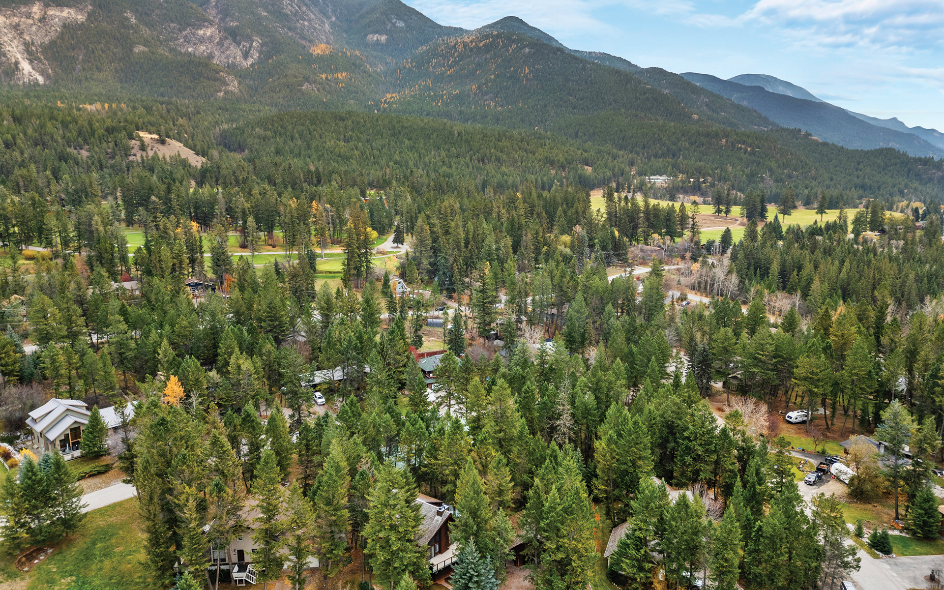Mountainside community of Fairmont Hot Springs, BC.