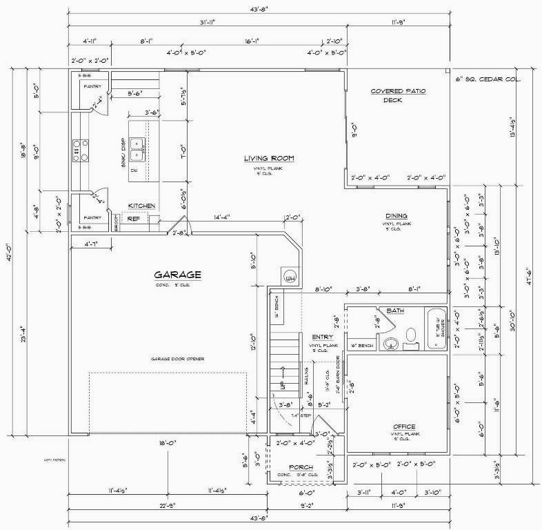 A black and white floor plan of a house with the word garage on it