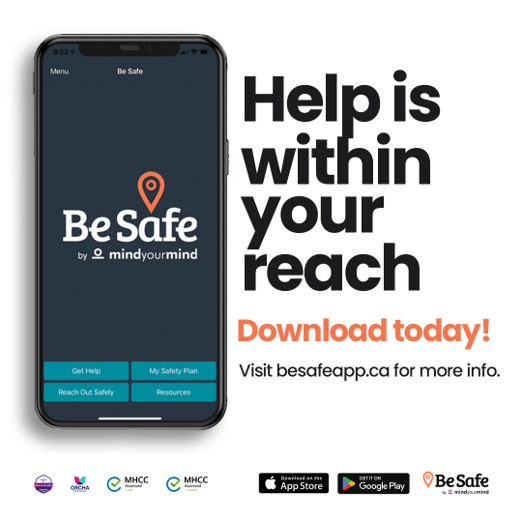 Help is within your reach. Download the BeSafe app today. Visit be safe app website for more info