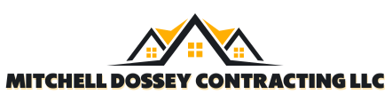 Logo: Black and gold stylized houses, 