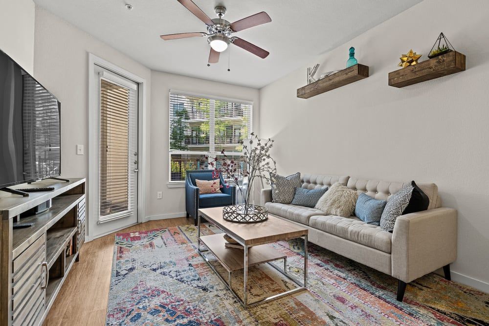 Spacious Living Room at The Marq at West 7th