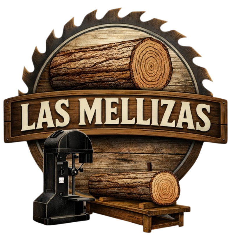 Logotipo de Las Mellizas, aserradero y maderera