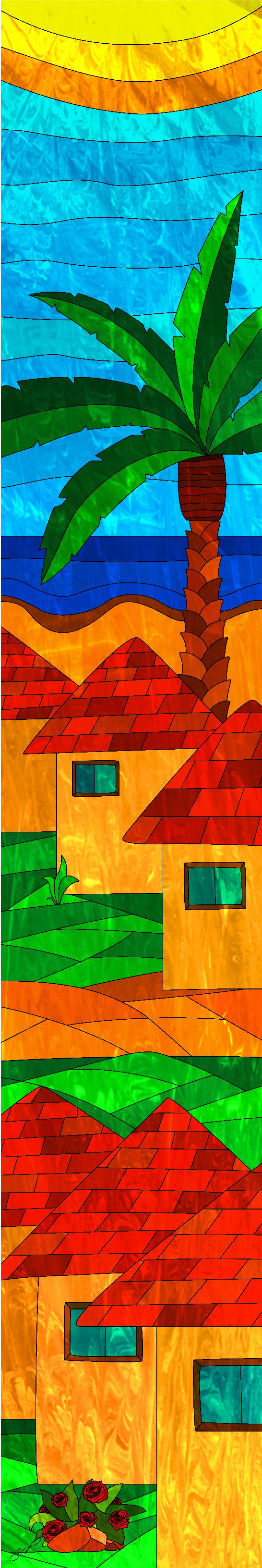 איור חלון ויטראז' - גוש קטיף