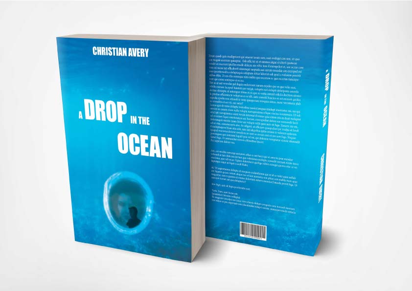 עיצוב כריכה לספר - a drop in the ocean