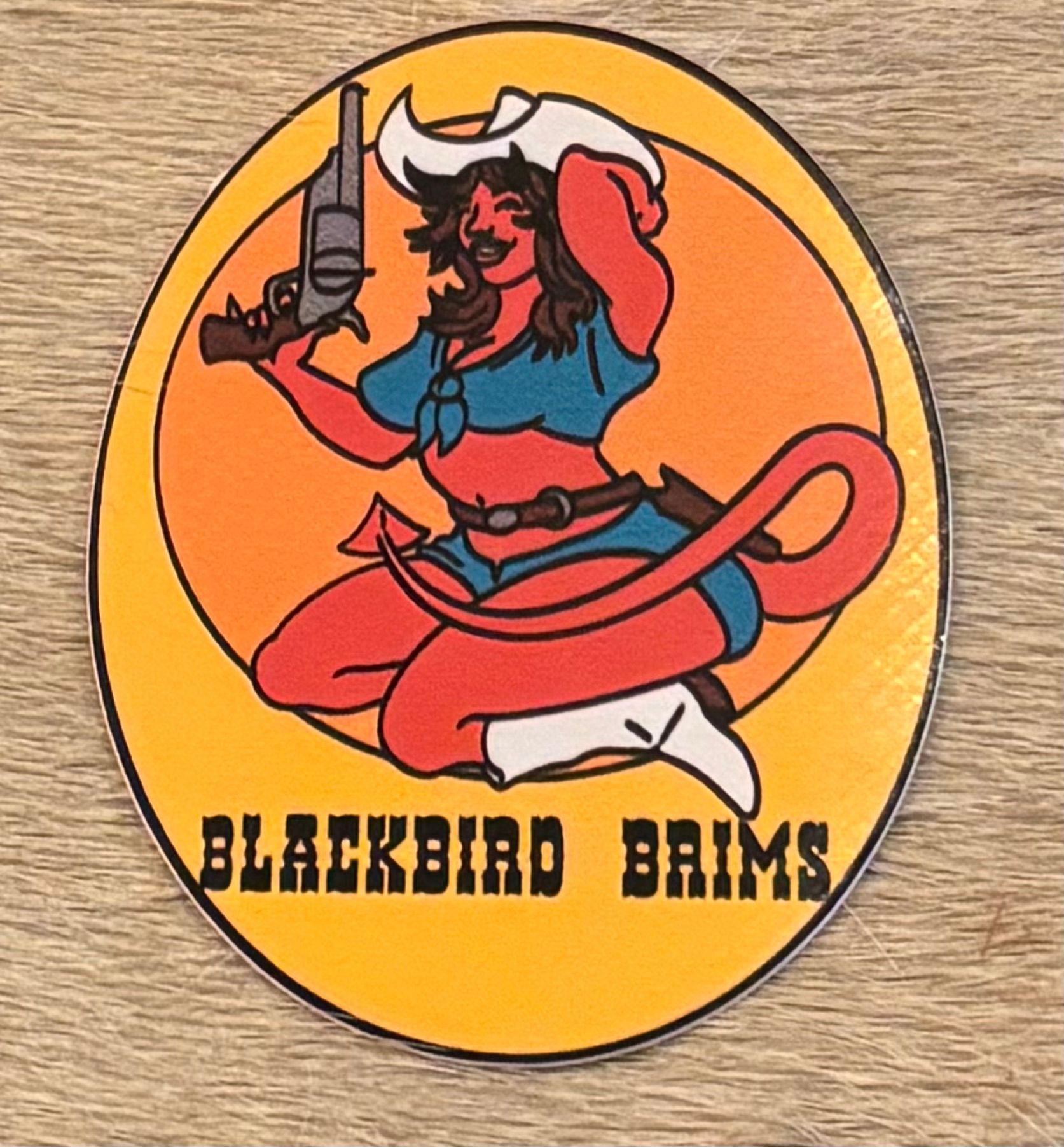 BLACKBIRD BRIMS STICKER - COWGIRL