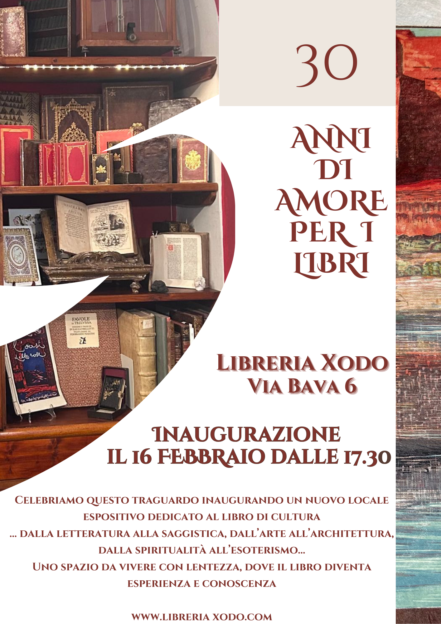inaugurazione nuovo locale espositivo della libreria Xodo dedicato al libro di cultura