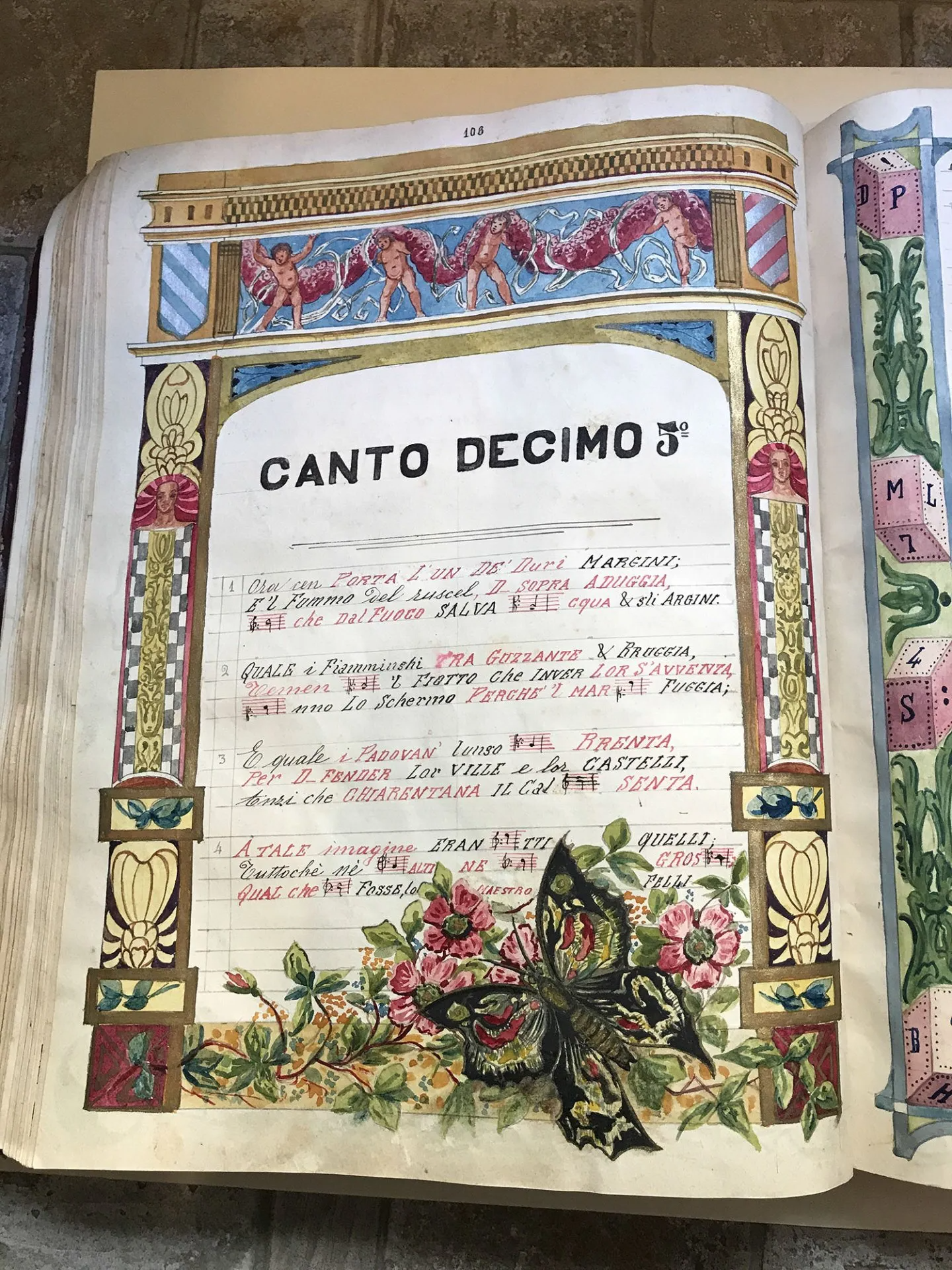 Libro antico Canto Decimo