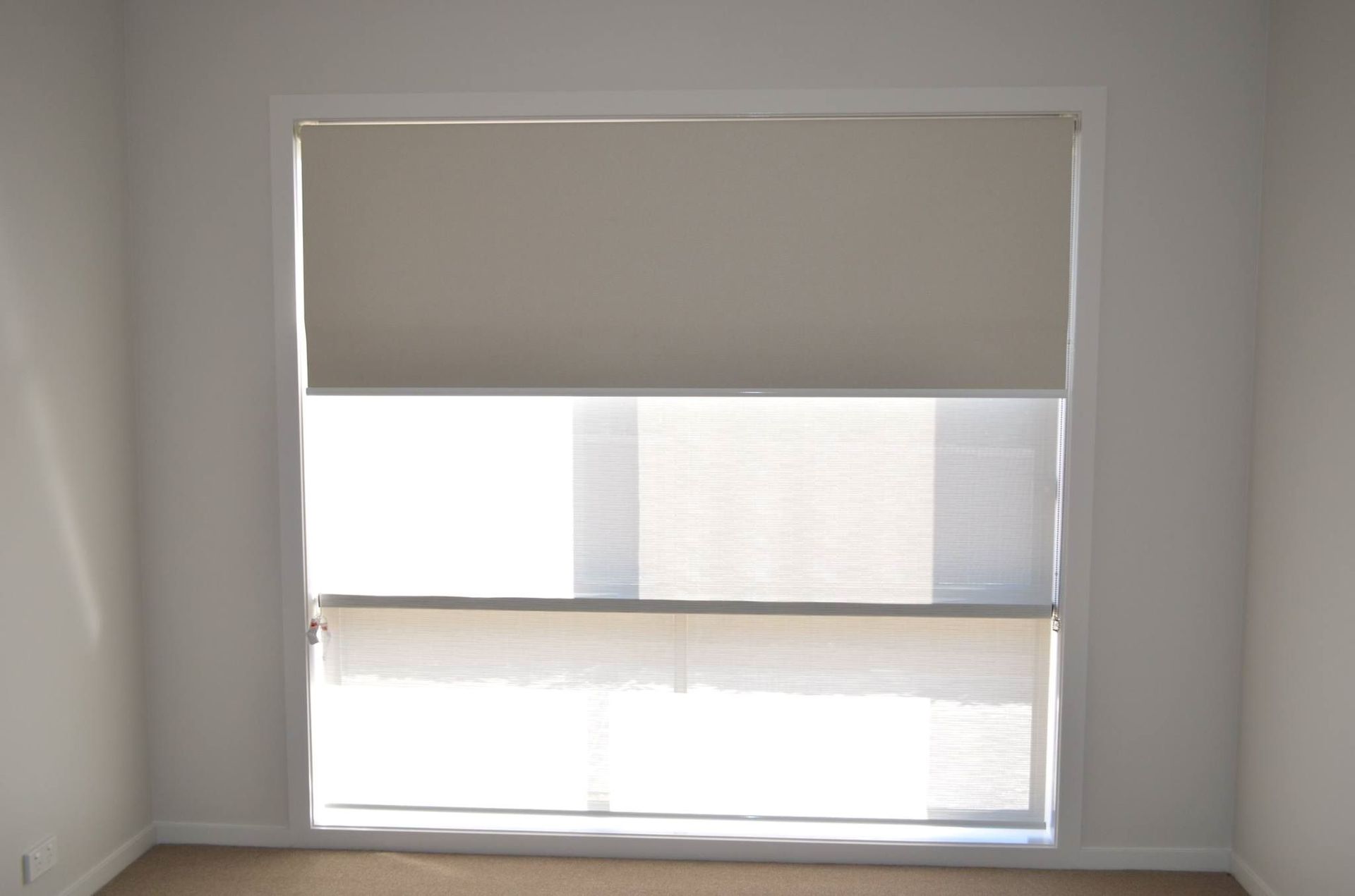Window With Two Blinds — Maxview Blinds and Shutters in Hunter Valley, NSW