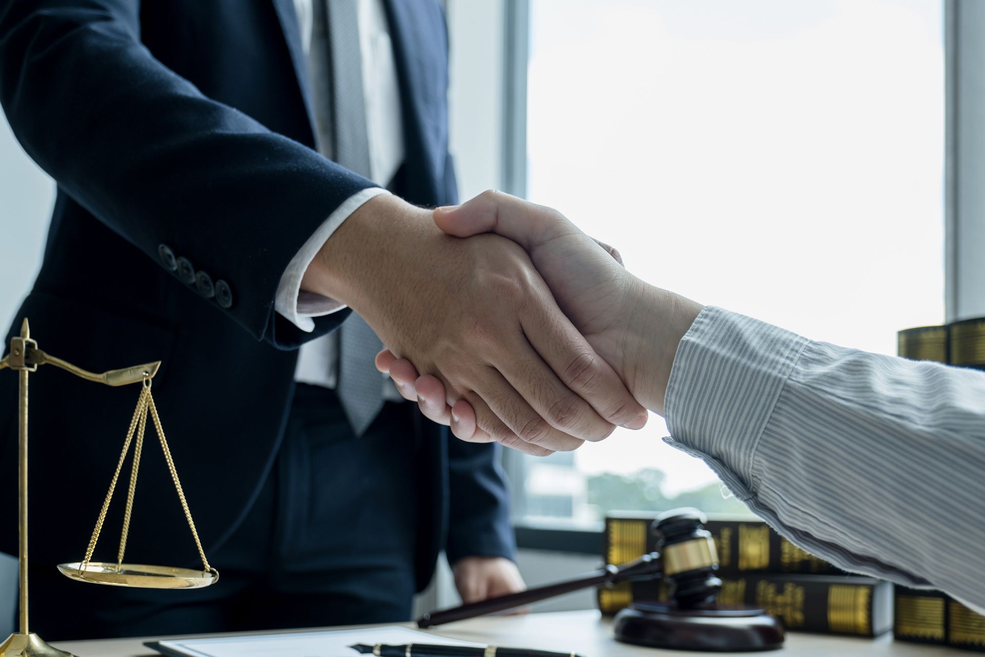 Attorney Shaking Hands