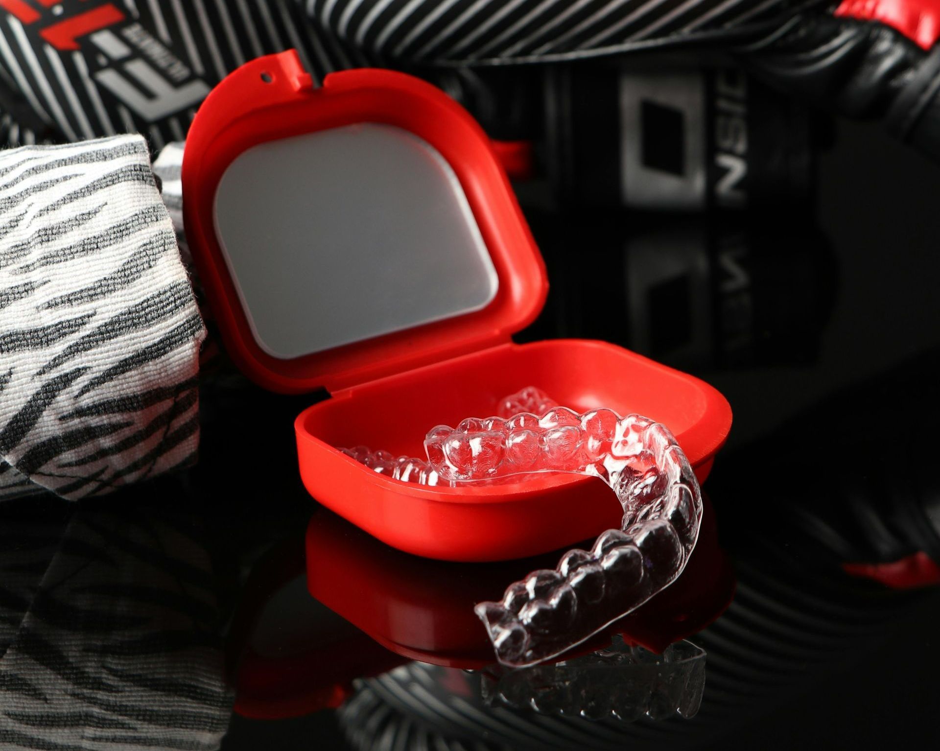 A night guard used to prevent teeth grinding and protect against bruxism.





