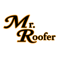 Hexagon logo with mountains, trees, and campfire in orange and blue. Company name is white.