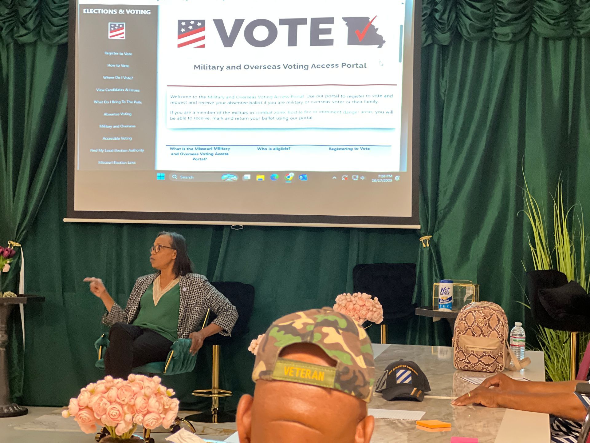 Yvonne Reeves-Chong speaking at an event with 