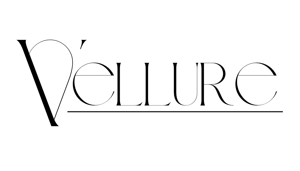 A logo for vellure med spa where wellness and beauty unite