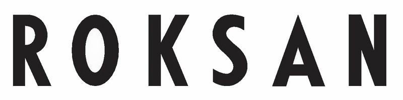 Schwarzes ROKSAN-Logo auf weißem Hintergrund.