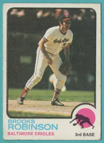 A baseball card of brooks robinson baltimore orioles