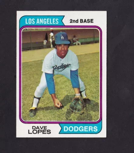 A baseball card of dave lopes from the los angeles dodgers