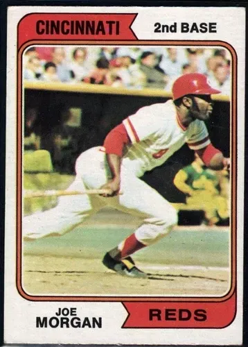 A baseball card of joe morgan for the cincinnati reds