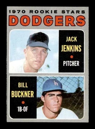 1970 rookie stars dodgers bill buckner and jack jenkins
