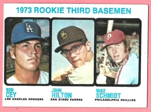 Three baseball players from the 1973 rookie third basemen