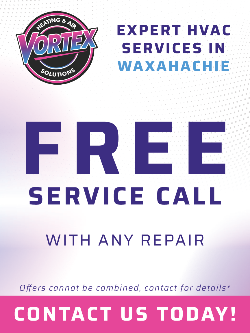 Vortex Heating & Air Solutions advertisement for a $59 HVAC tune-up in Waxahachie.