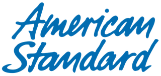 American Standard logo in blue cursive font.