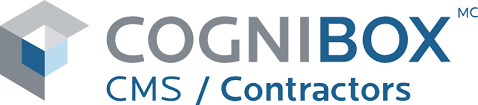 The logo for cognibox cms / contractors is shown on a white background.