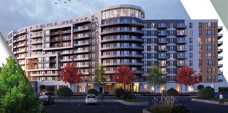 An artist 's impression of a large apartment building