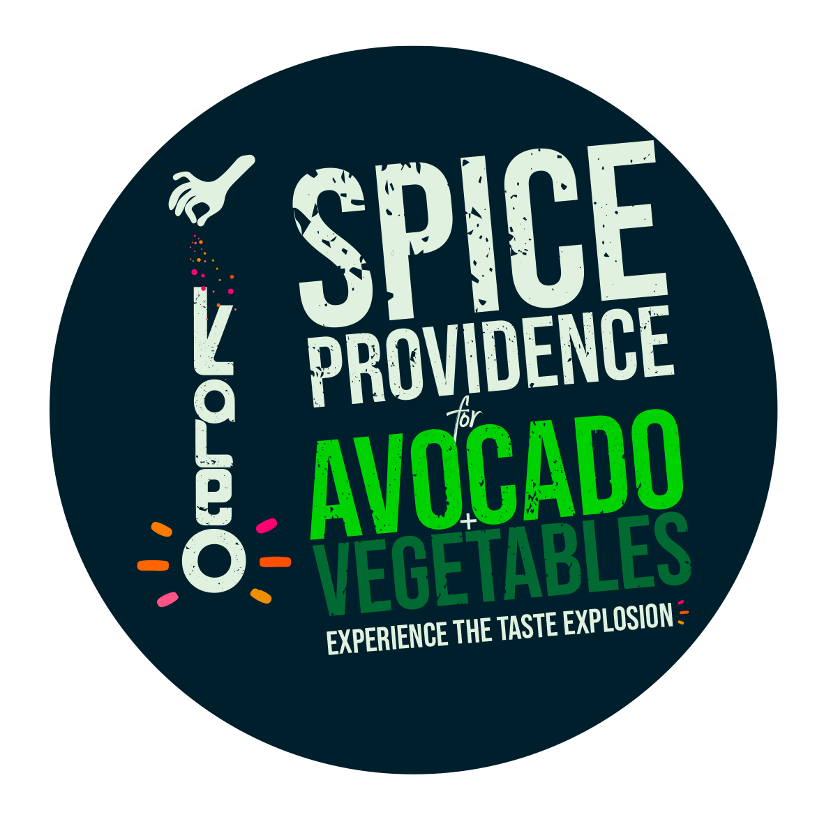 Spice Providence logo: text on a dark blue circle, includes