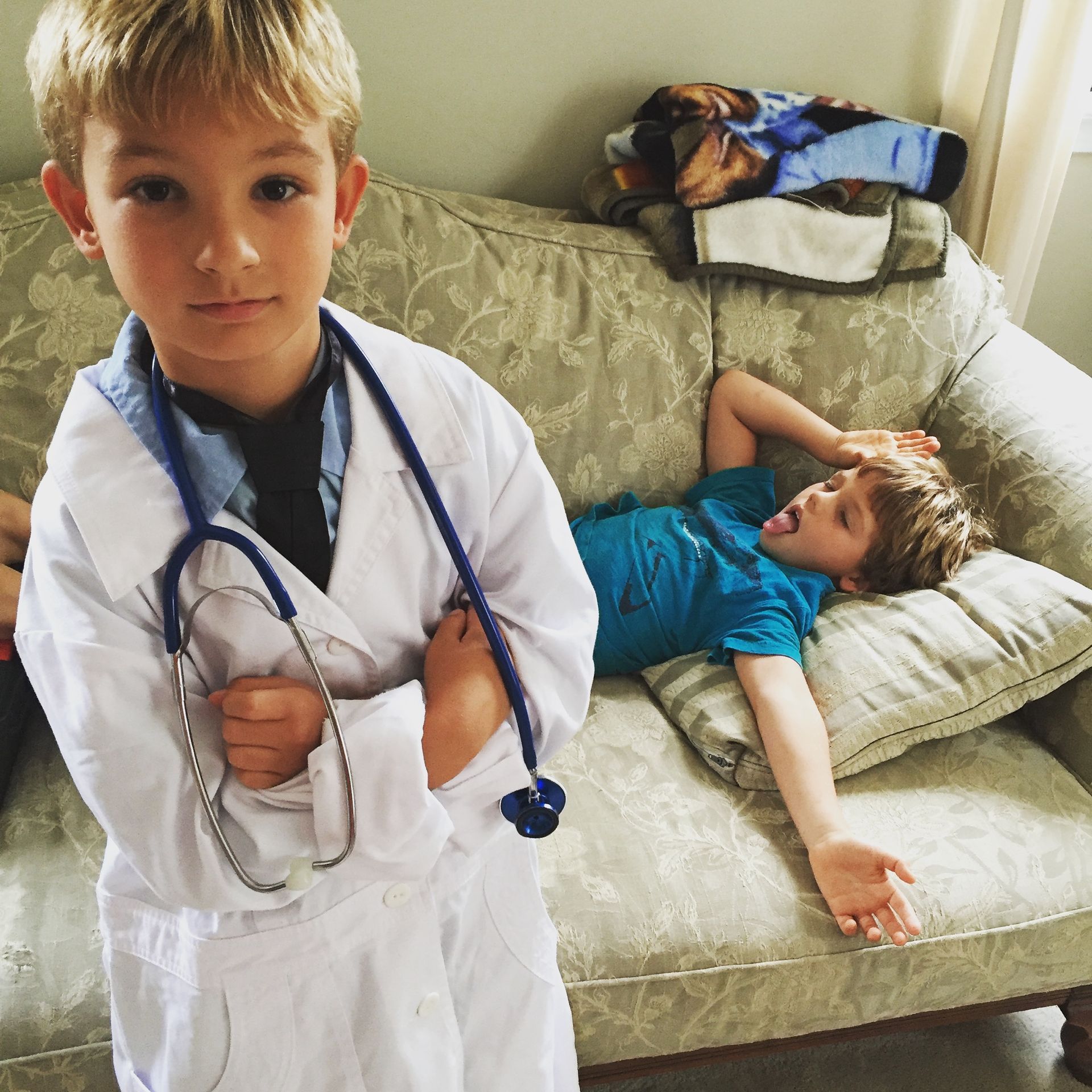 Mom with a sick child
