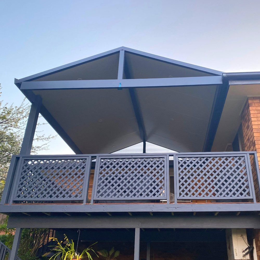 Pointed Roof Design over Deck — Insulated Roofs in Tuggerah, NSW