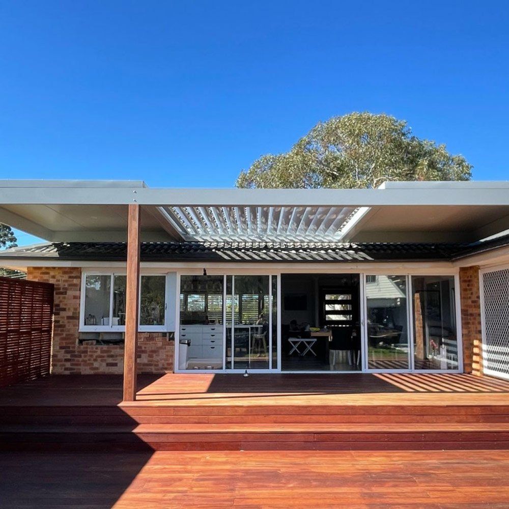 Patio Roofing with Louvre — Patio Roof Installation in Tuggerah, NSW