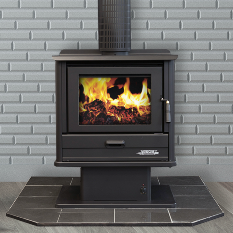 Arrow 1800 Metallic Black Freestanding Wood Heater
