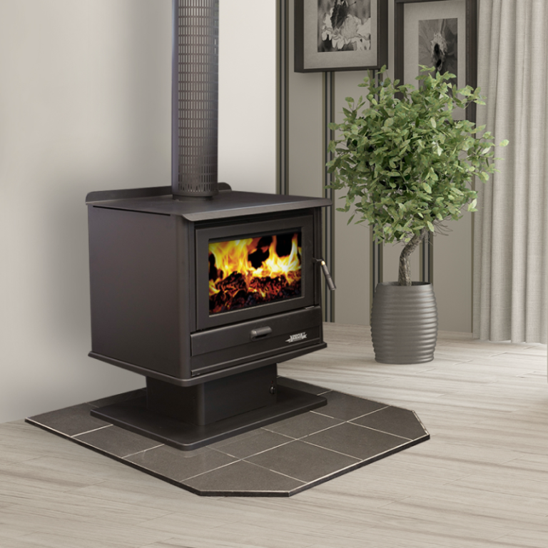 Arrow 2400 Metallic Black Freestanding Wood Heater