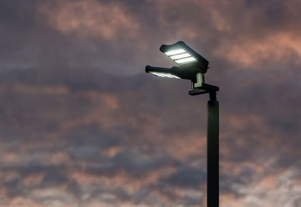 Flood Light in Morning Twilight