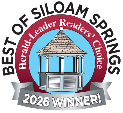 Best of Siloam Springs award logo with a gazebo and 
