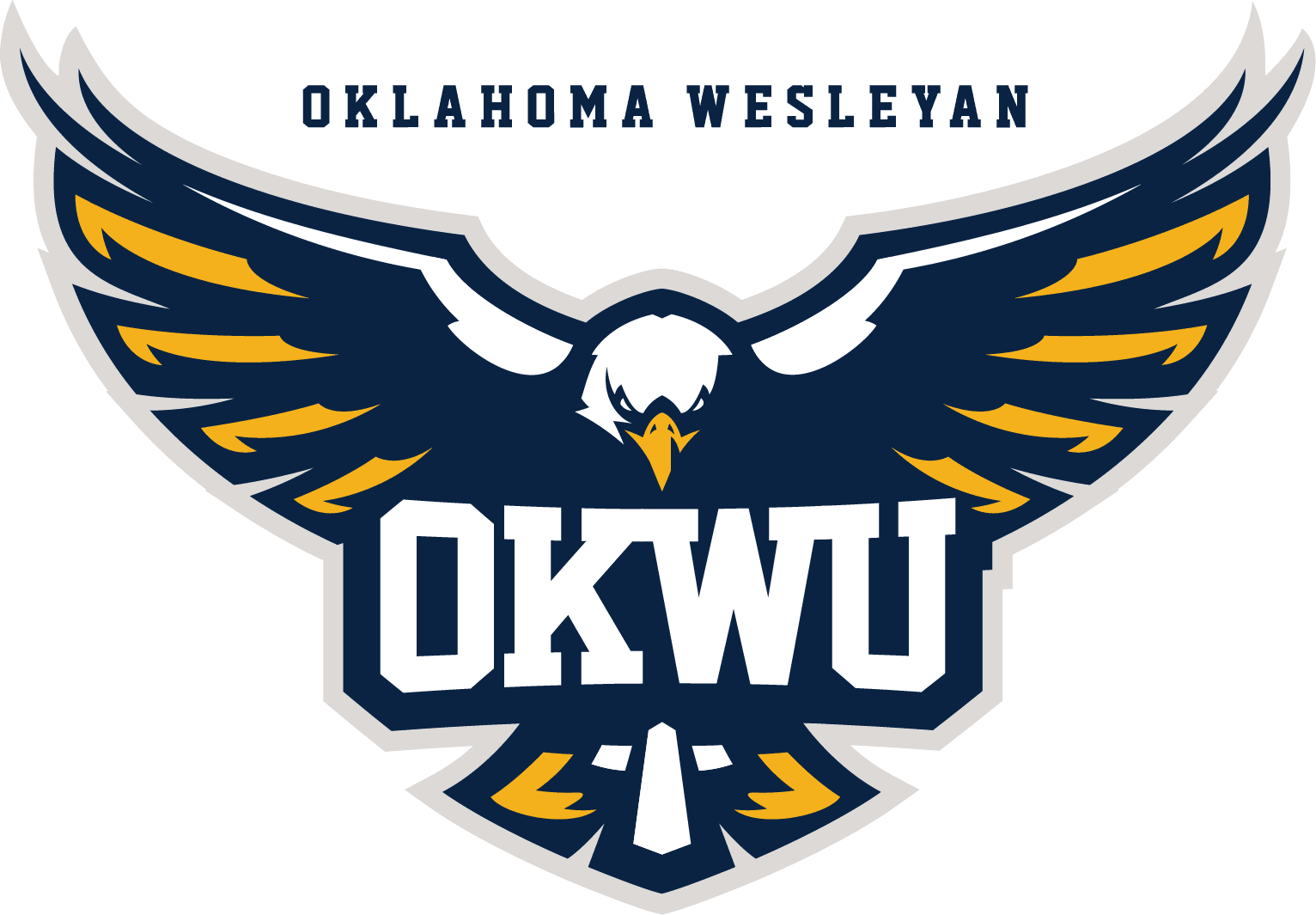 UCO logo: Navy blue and gold letter mark with