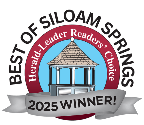 Best of Siloam Springs award logo with a gazebo and