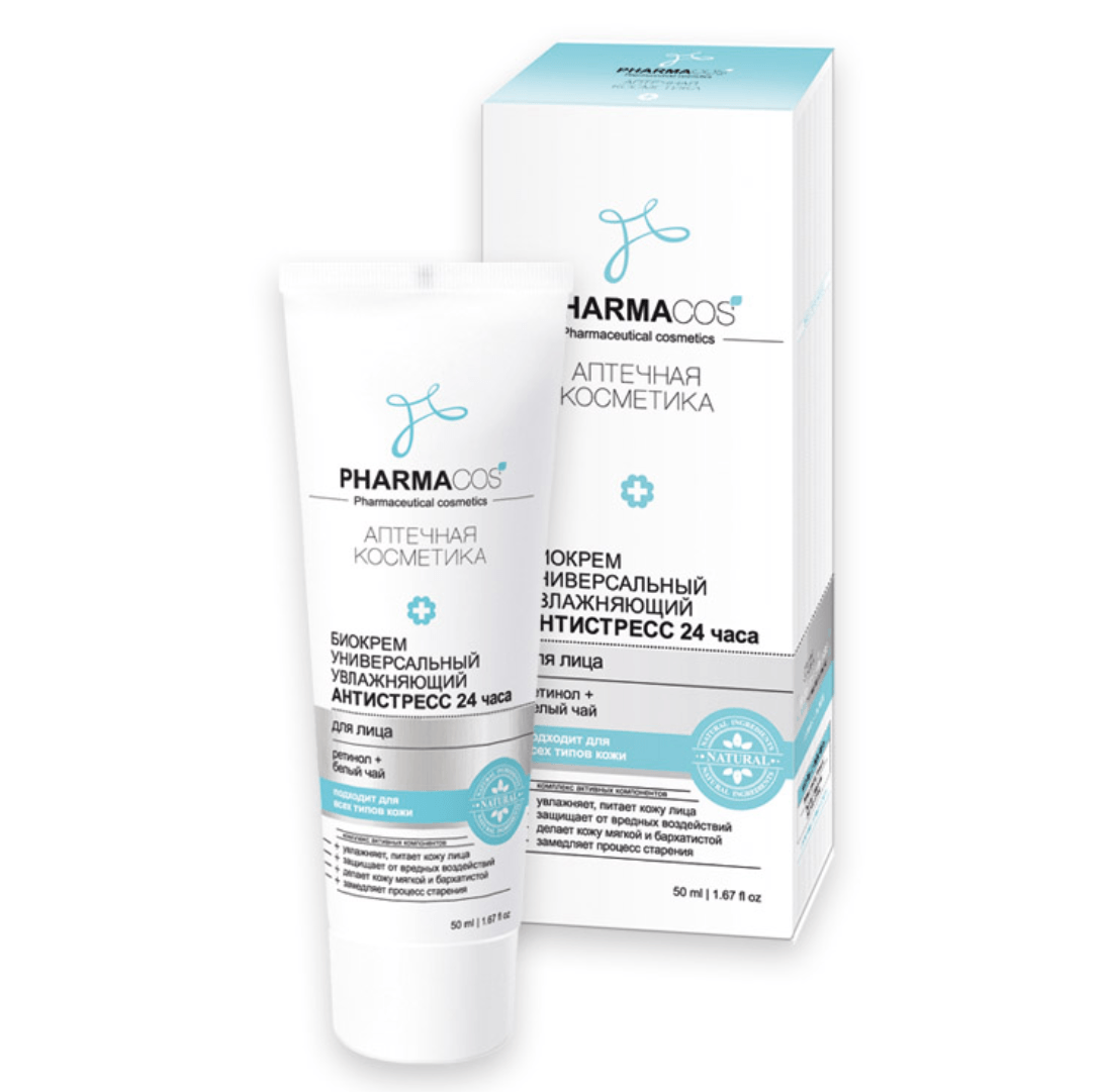 Biocrema facial universal, antiestrés, hidratación 24 horas.