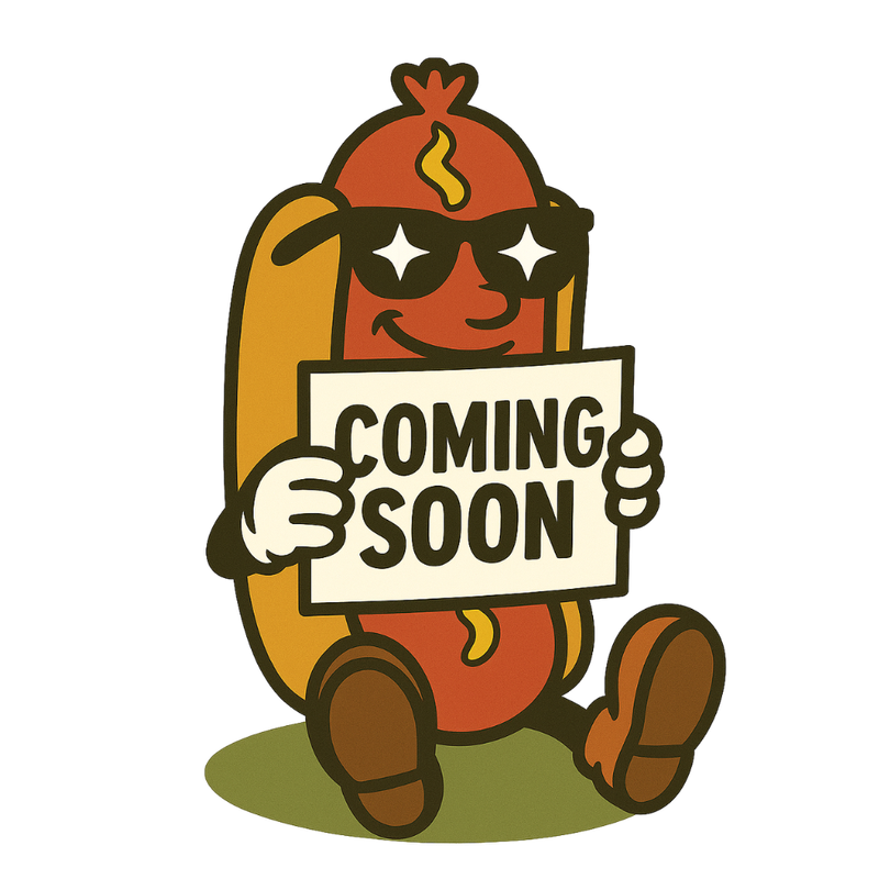 Hot Dog Guy holding