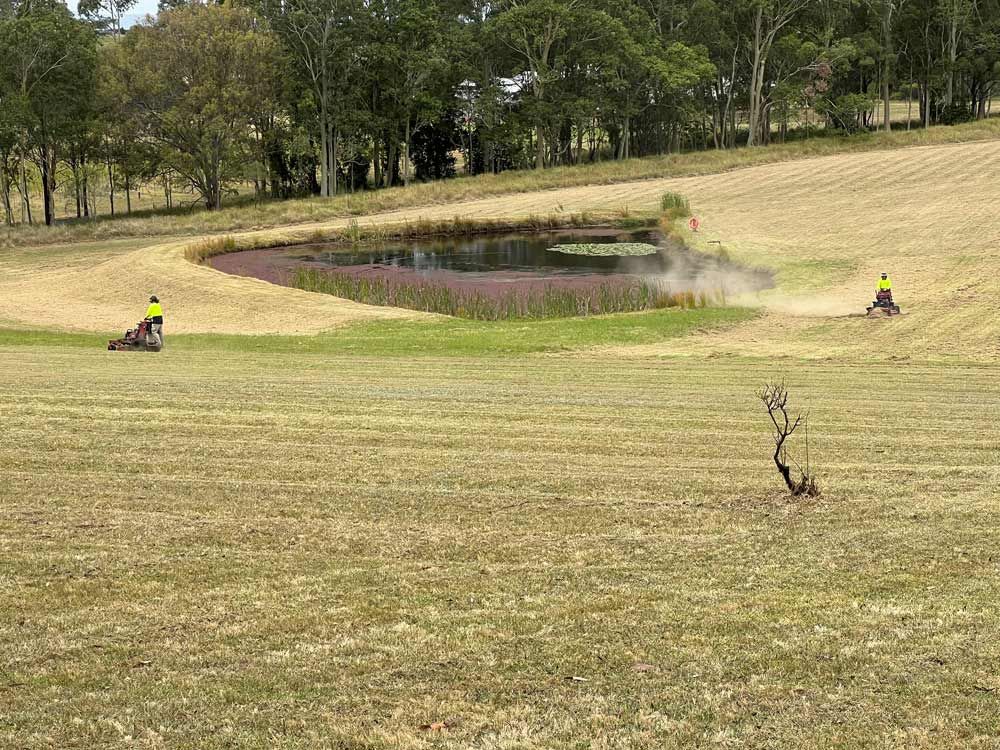 Open Area With Pond — Gardeners In Singleton, NSW